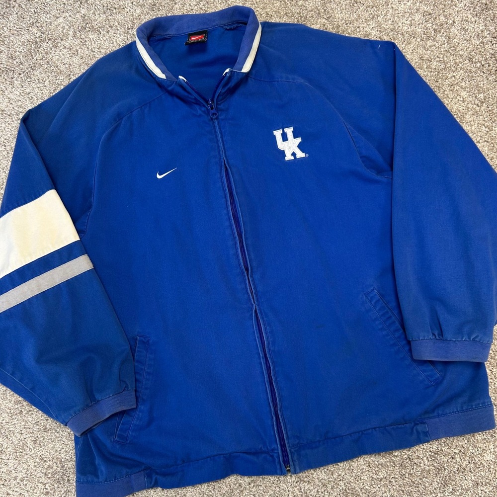 Vintage Team Nike Kentucky Wildcats UK Jacket Men‎ Size XL Full Zip Swoosh Blue